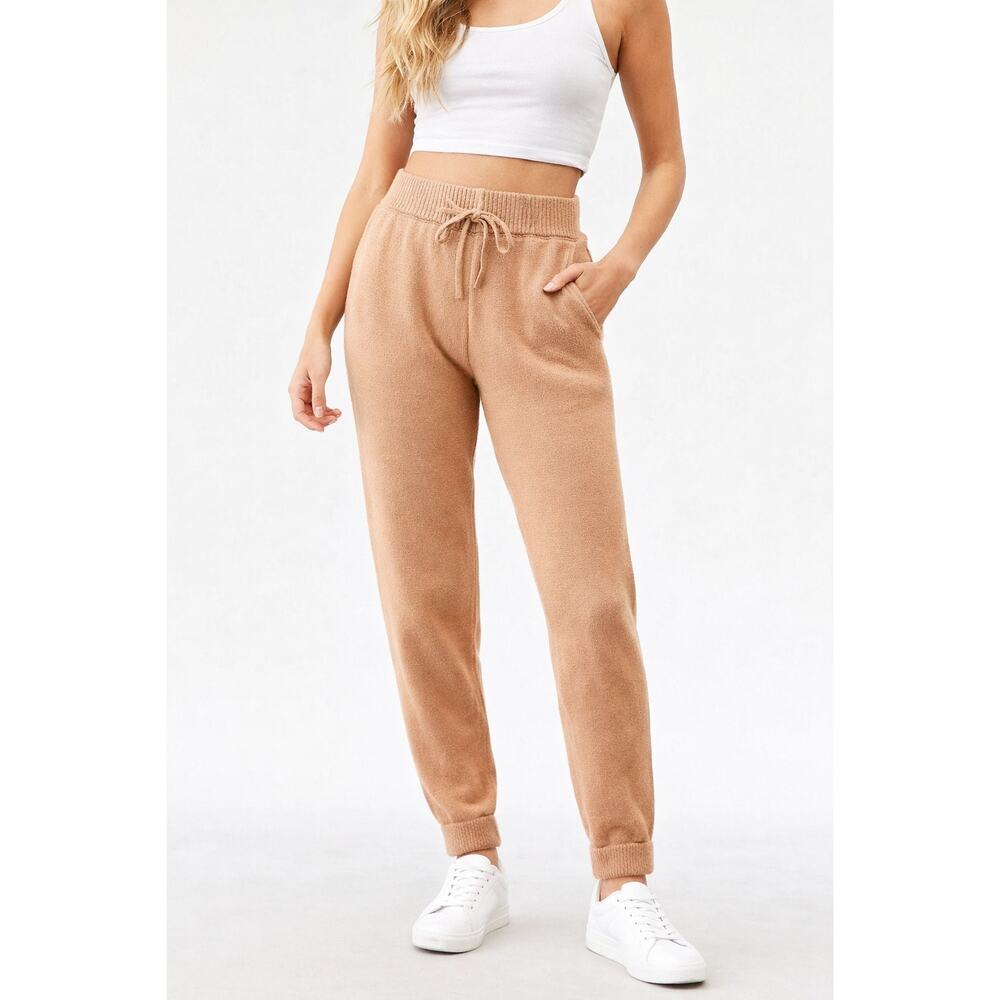 PacSun Love by Lottie Moss Knit Jogger Sweatpants Tan Women’s Small High Rise
